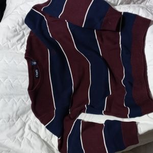 NWOT Chaps 100% Cotton Crewneck Red Sweater